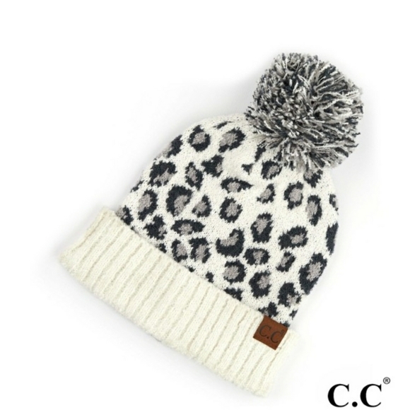 C.C Accessories - 🛍LEOPARD POMPOM HAT